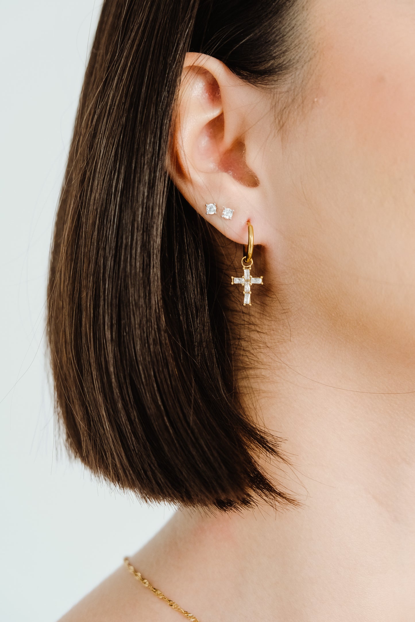 The Cross Mini Earrings